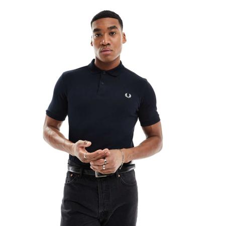 Fred Perry Effen poloshirt in marineblauw