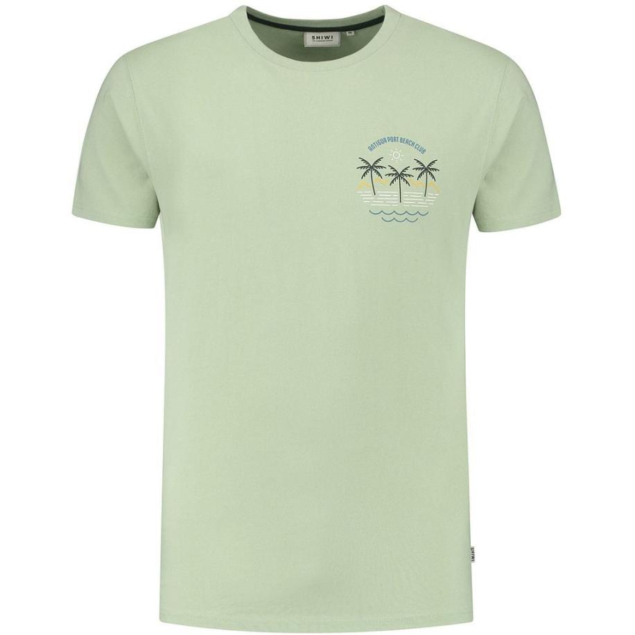 Shiwi T-Shirt Antigua Port Dust Green Groen