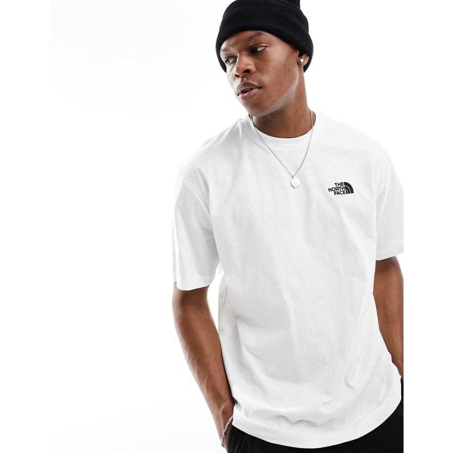 The North Face - Simple Dome - Oversized T-shirt met logo in wit Wit