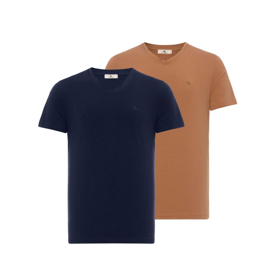 Daniel Hills Daniel Hills Shirt navy / lichtbruin -