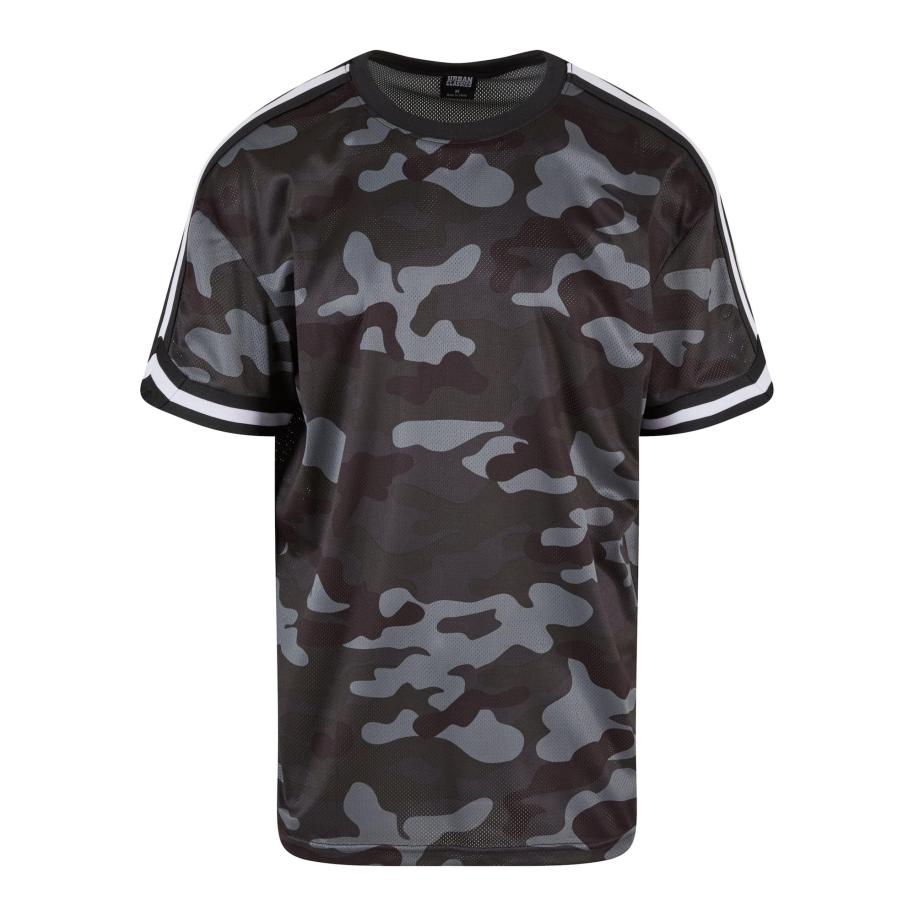 Urban Classics Urban Classics Shirt lichtgrijs / donkergroen / zwart / wit -