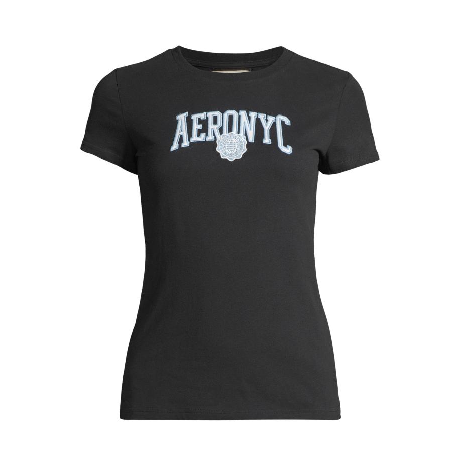 Aeropostale AÉROPOSTALE Shirt lichtblauw / zwart / offwhite -