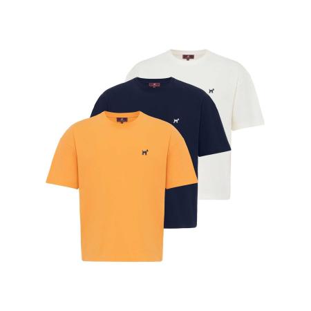 Williot Williot Shirt navy / oranje / wit