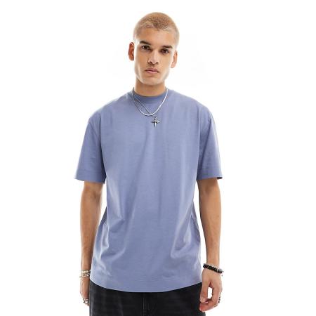 COLLUSION - T-shirt in blauw