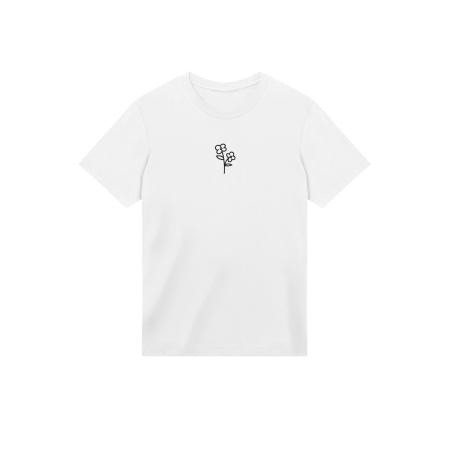 F4NT4STIC F4NT4STIC Shirt Handdrawn Flower zwart / wit