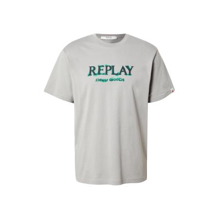 Replay REPLAY Shirt grijs / groen / donkergroen