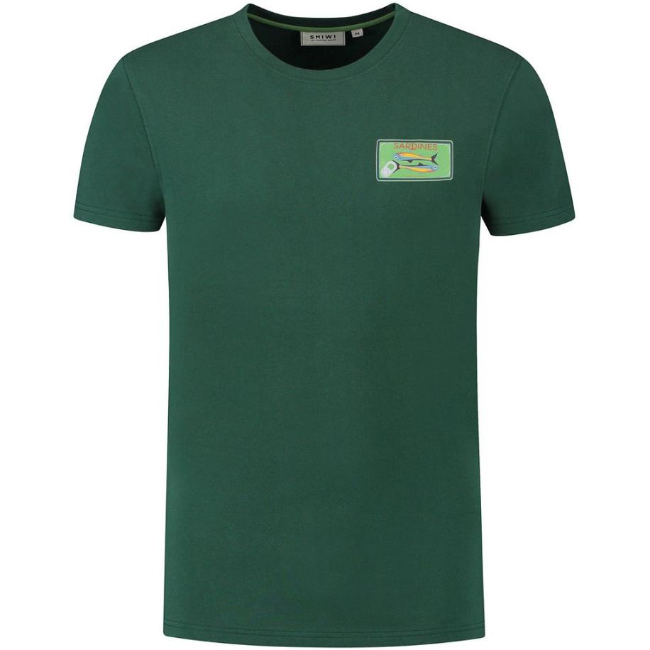 Shiwi T-Shirt Sardines Cilantro Green Groen