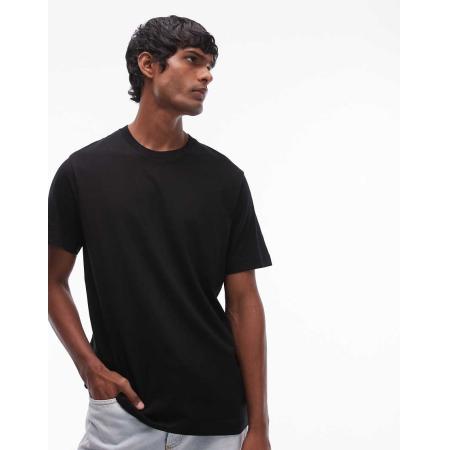ARKET - Jersey T-shirt in zwart