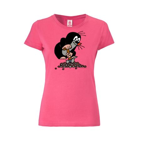 LOGOSHIRT Shirt Der kleine Maulwurf grijs / pink / zwart