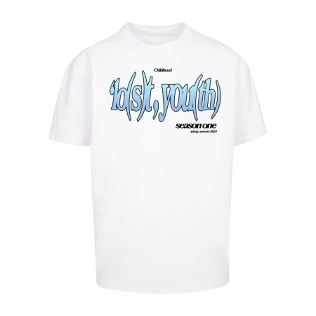Lost Youth Shirt lichtblauw / zwart / wit