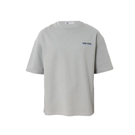 VAMOS CLO VAMOS CLO Shirt azuur / lichtgrijs / zwart