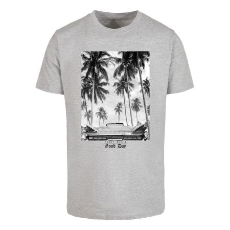 mister tee MT Men Shirt grijs gemêleerd / zwart / wit