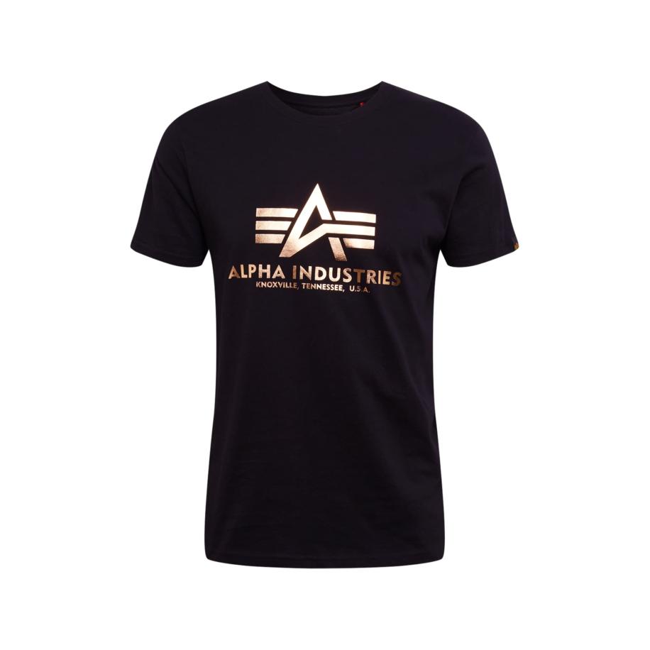 ALPHA INDUSTRIES Shirt goud / zwart Zwart