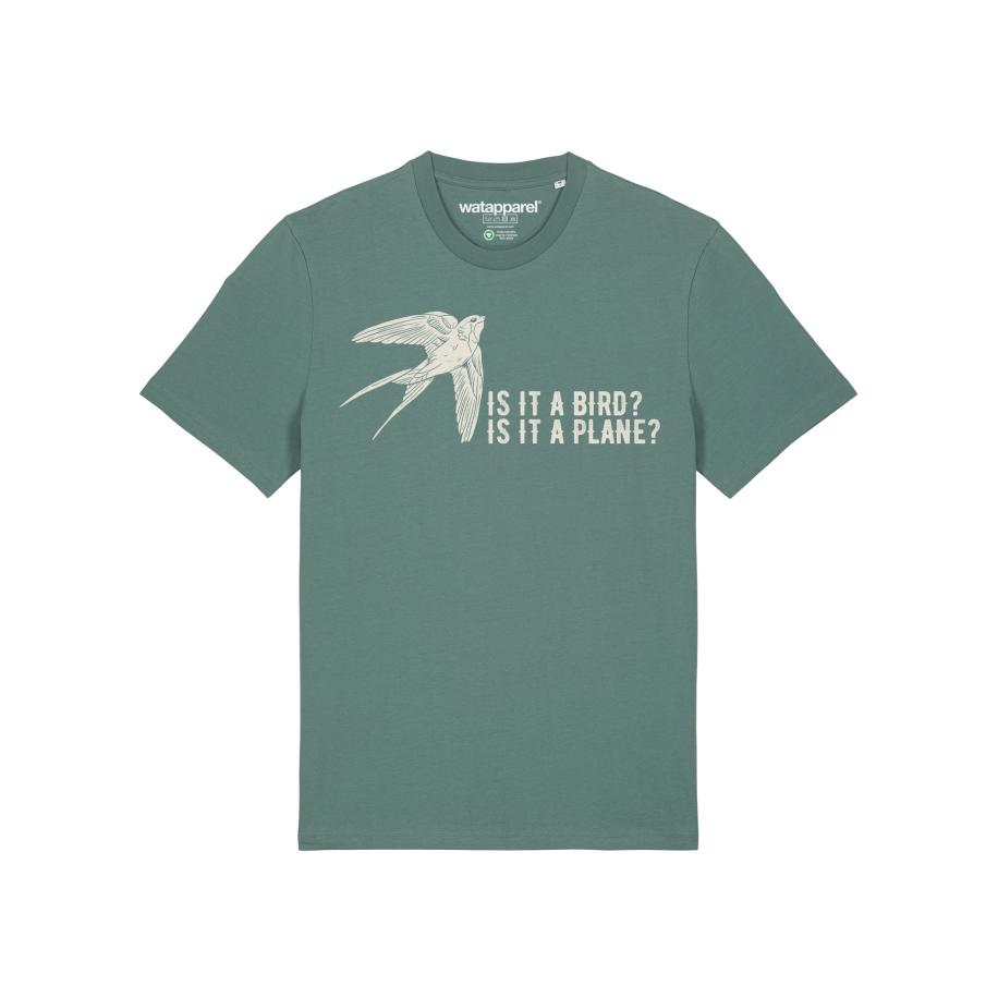 Watapparel Watapparel Shirt Is it a bird pastelgroen / wit -