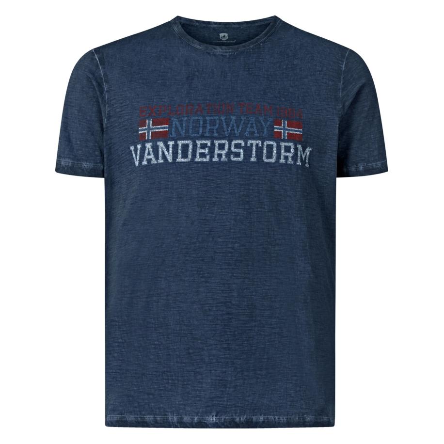 jan vanderstorm Jan Vanderstorm Shirt Diethelm donkerblauw -