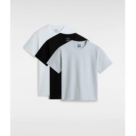 Vans - Set van basic T-shirts in grijs/wit/zwart-Veelkleurig
