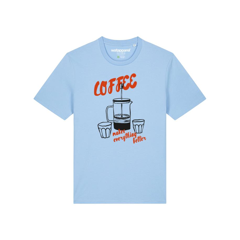 Watapparel Watapparel Shirt lichtblauw / kreeft / zwart -