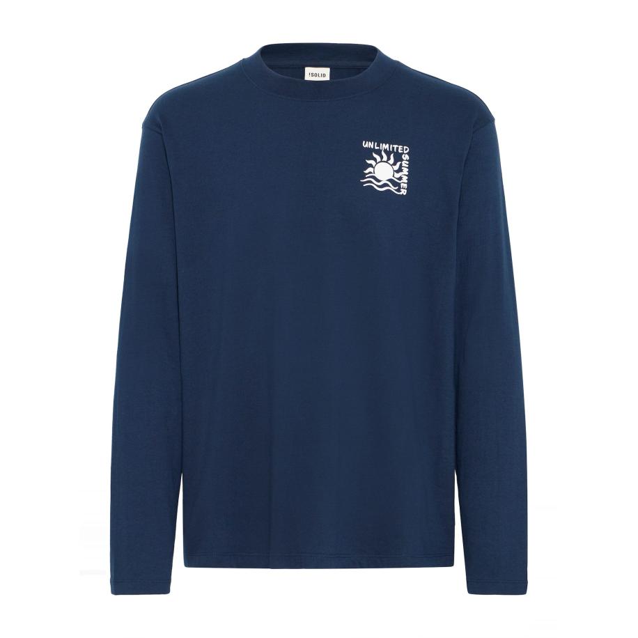 Solid !Solid Shirt ODANI blauw / wit -