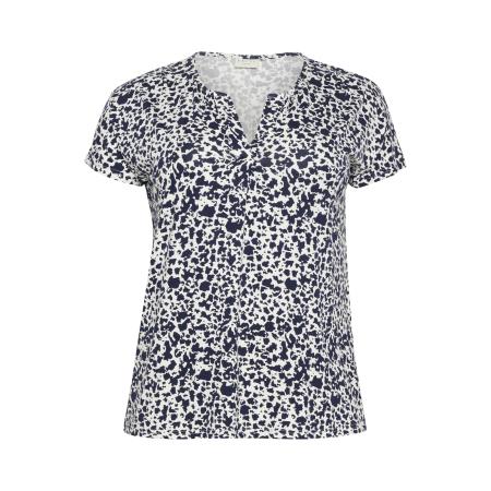 KAFFE CURVE Shirt KCCharlotta marine / wit