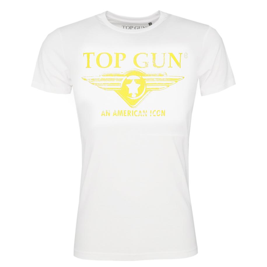 Top gun TOP GUN Shirt Beach geel / wit -