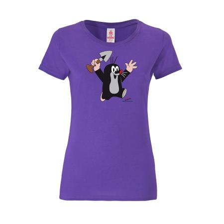 LOGOSHIRT Shirt Der kleine Maulwurf bruin / grijs / lila / zwart