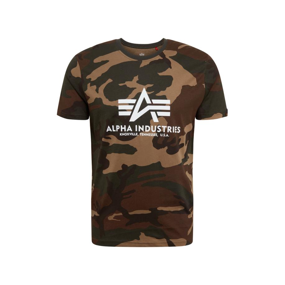ALPHA INDUSTRIES Shirt donkerbeige / bruin / olijfgroen / wit Bruin