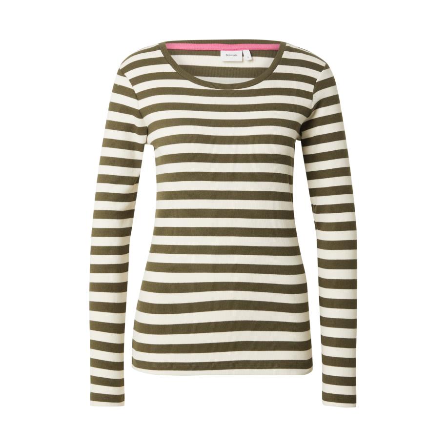 Nümph NÜMPH Shirt MIXIE olijfgroen / wit -