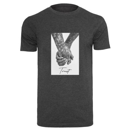 mister tee MT Men Shirt Trust 2.0 antraciet / wit