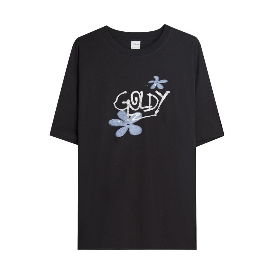 Bershka Bershka Shirt lichtblauw / donkergrijs / wit -