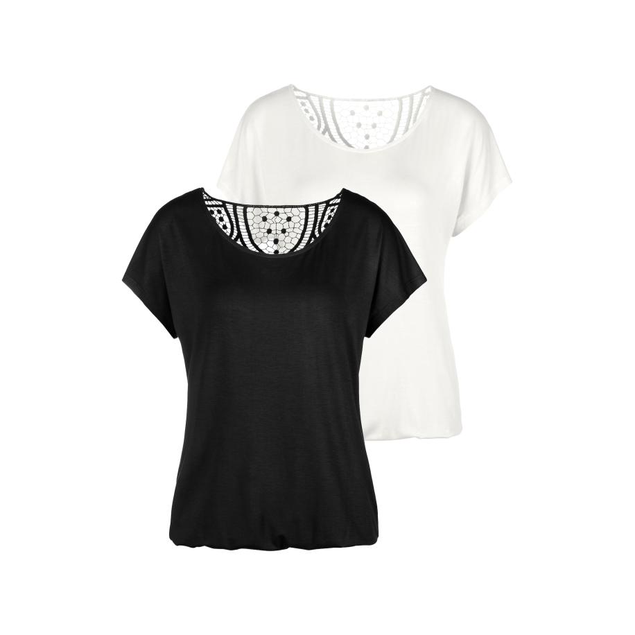 VIVANCE VIVANCE Shirt zwart / wit -
