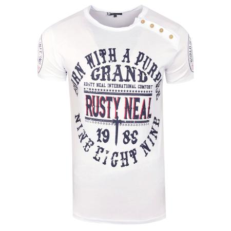 Rusty Neal Rusty Neal Shirt rood / zwart / wit