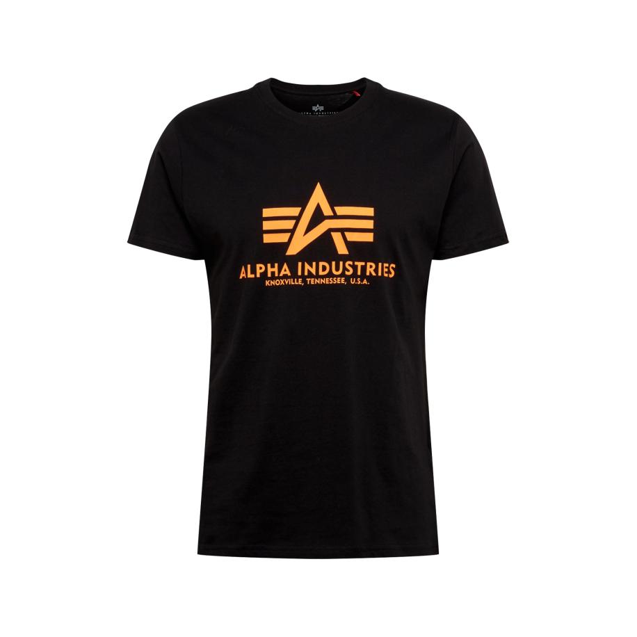 ALPHA INDUSTRIES Shirt neonoranje / zwart Zwart