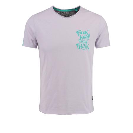 Key Largo Key Largo Shirt cyaan blauw / lavendel