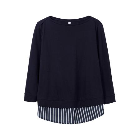 SHEEGO Shirt nachtblauw / wit