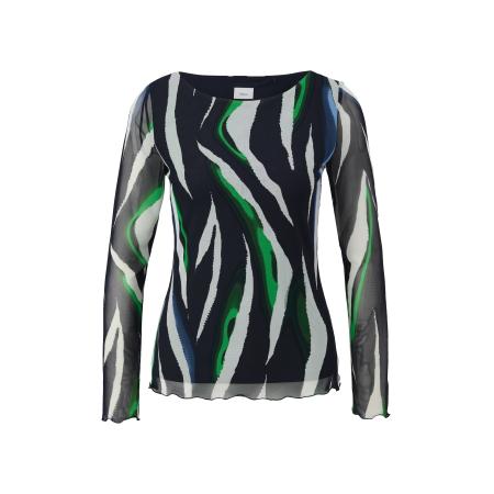 s.Oliver BLACK LABEL Shirt navy / saffier / lichtgrijs / groen