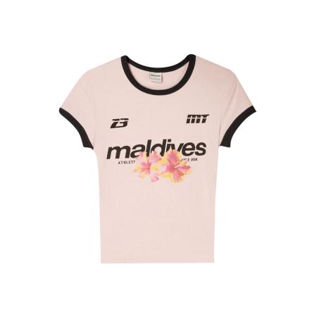 Bershka Bershka Shirt geel / poederroze / oudroze / zwart