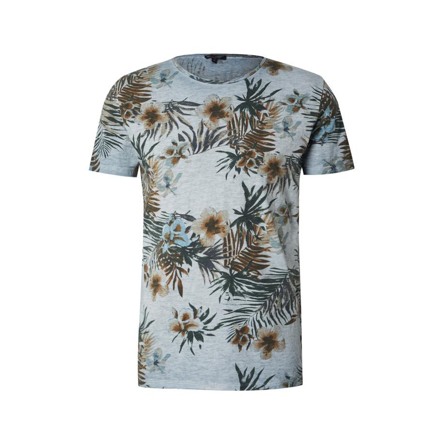 Key Largo Shirt PLAYA smoky blue / bruin / donkergroen Blauw