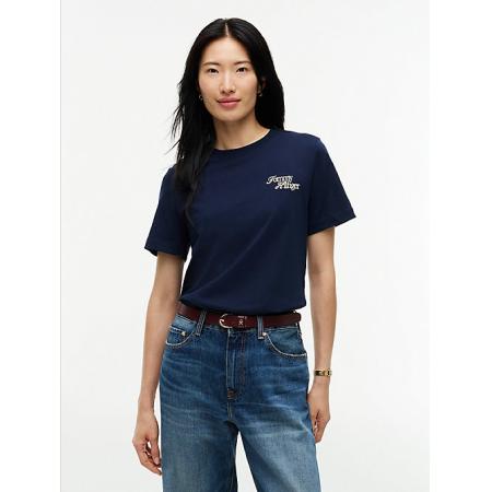 Tommy Hilfiger Jersey T-Shirt Met Ronde Hals En Logo