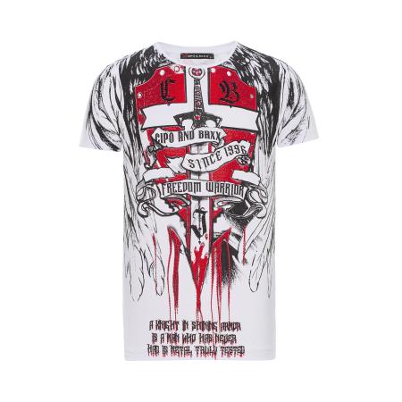 Cipo & Baxx CIPO & BAXX Shirt rood / zwart / wit