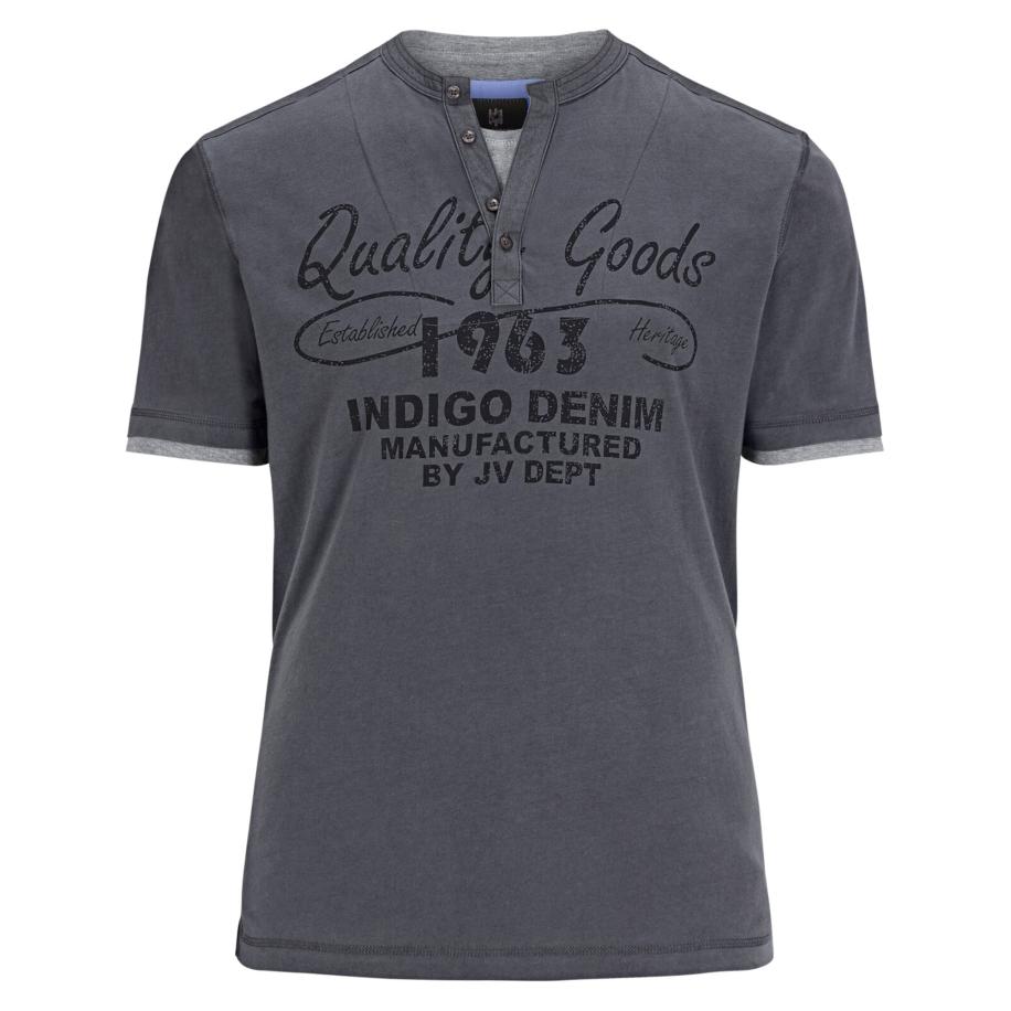 jan vanderstorm Jan Vanderstorm Shirt Nante donkergrijs -