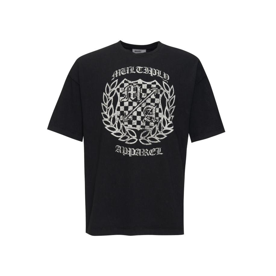 Multiply Apparel Shirt zwart / wit Zwart