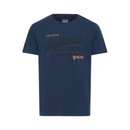 Blend BLEND Shirt nachtblauw / oranje / zwart / wit