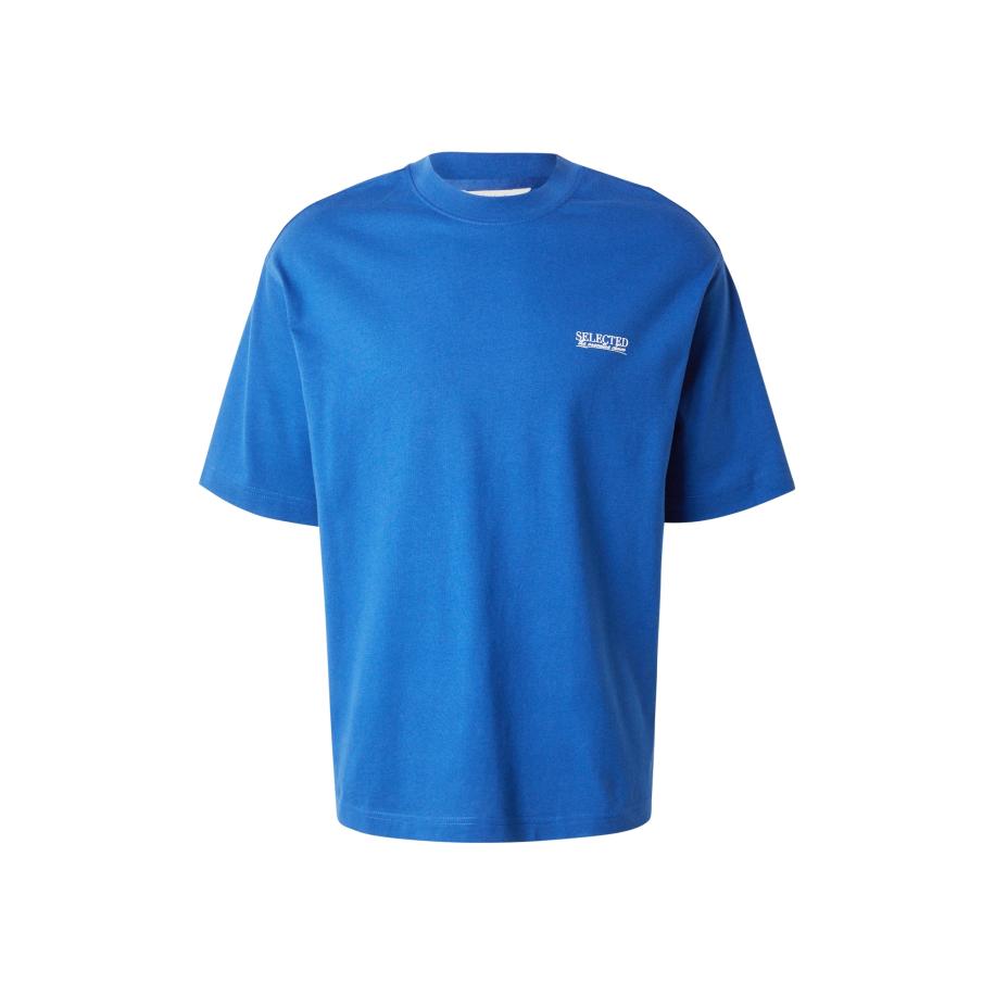 Selected SELECTED Shirt SLHNORMAN royal blue/koningsblauw / wit -