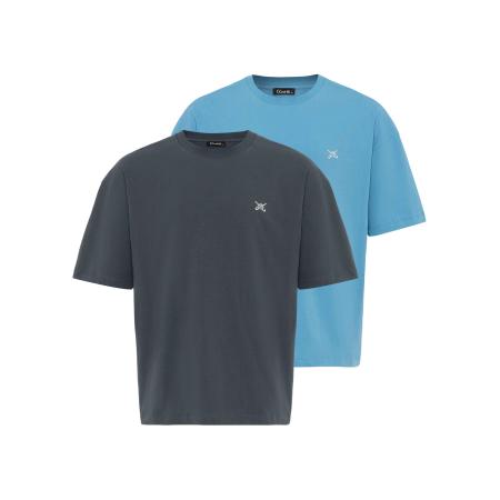 Cool Hill Cool Hill Shirt blauw / antraciet / wit