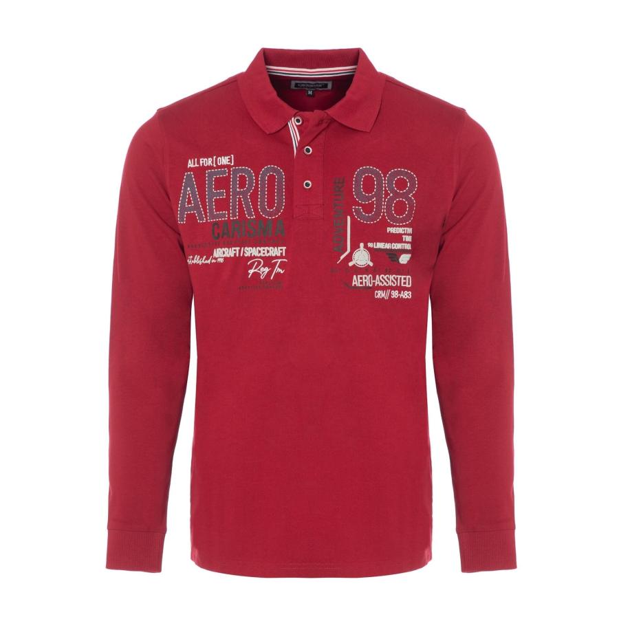 Carisma CARISMA Shirt smoky blue / robijnrood / zwart / wit -