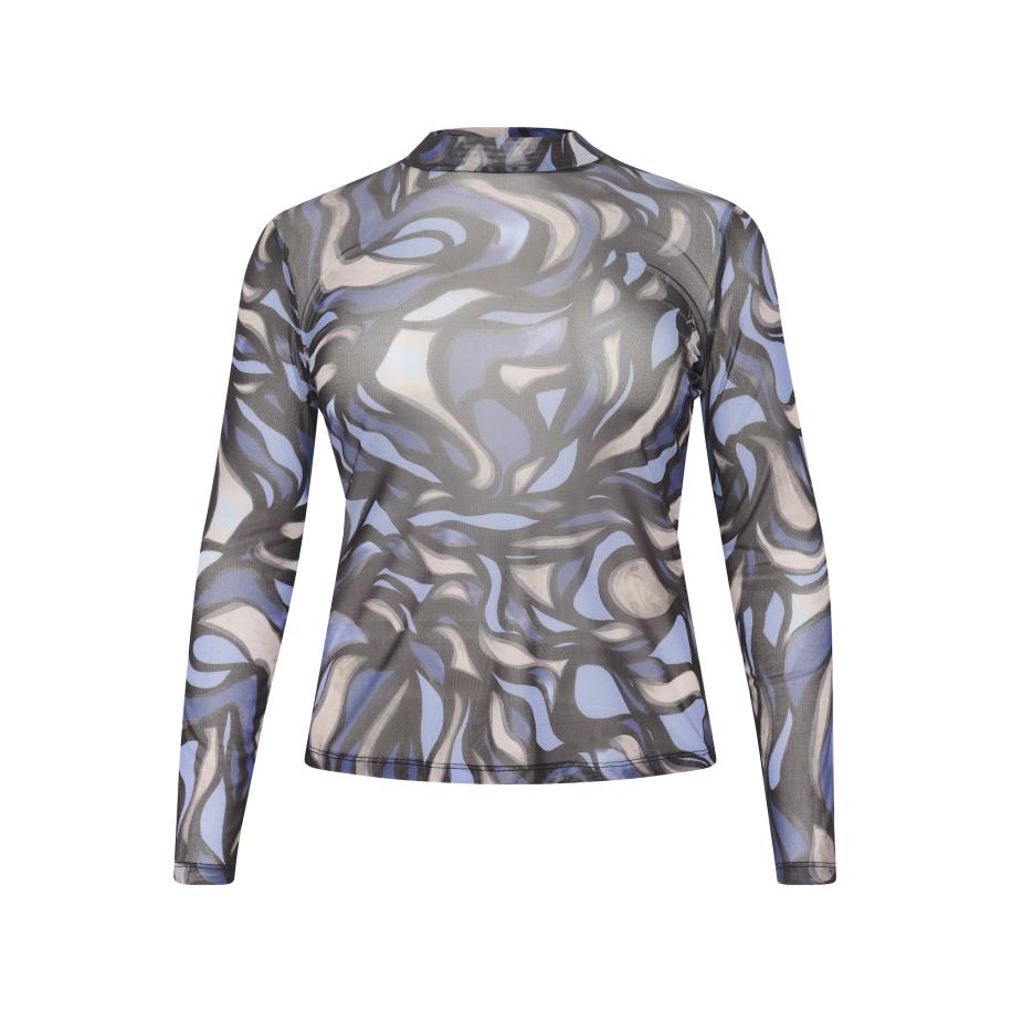 KAFFE CURVE Shirt johanna indigo / gemengde kleuren Blauw
