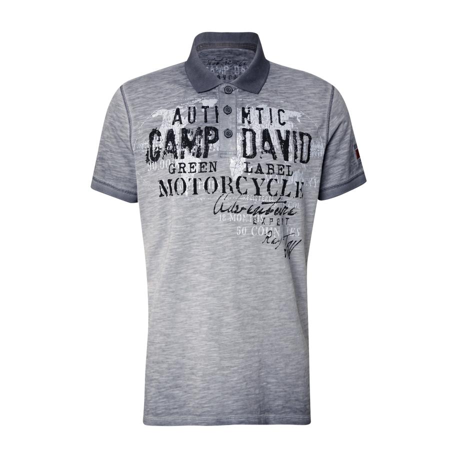 Camp David CAMP DAVID Shirt donkergrijs / grijs gemêleerd / zwart -