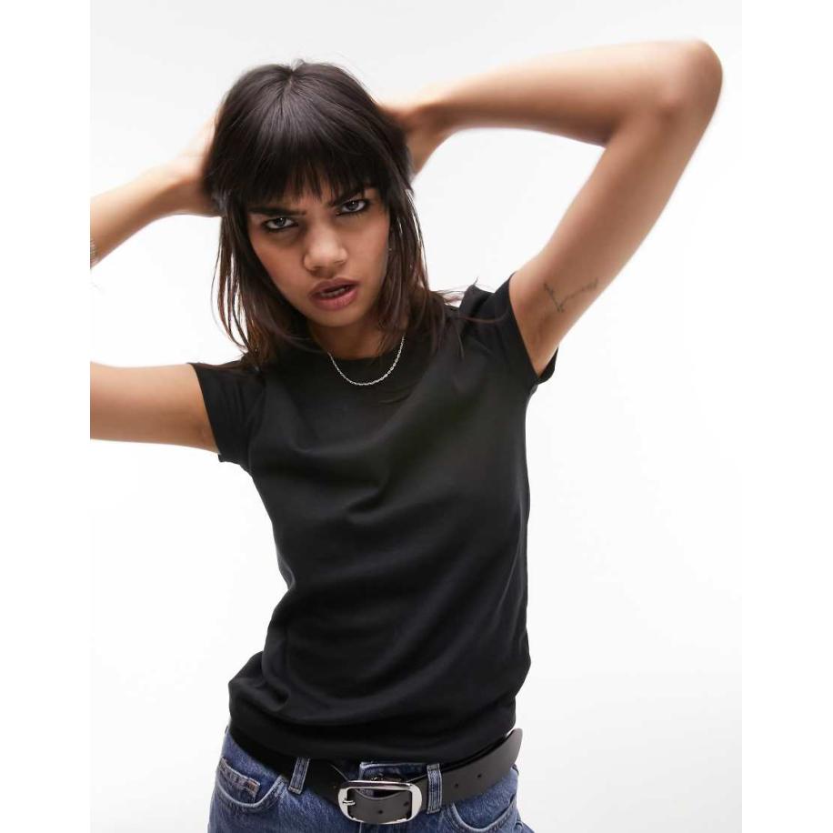 Topshop Everyday T-shirt in zwart Zwart