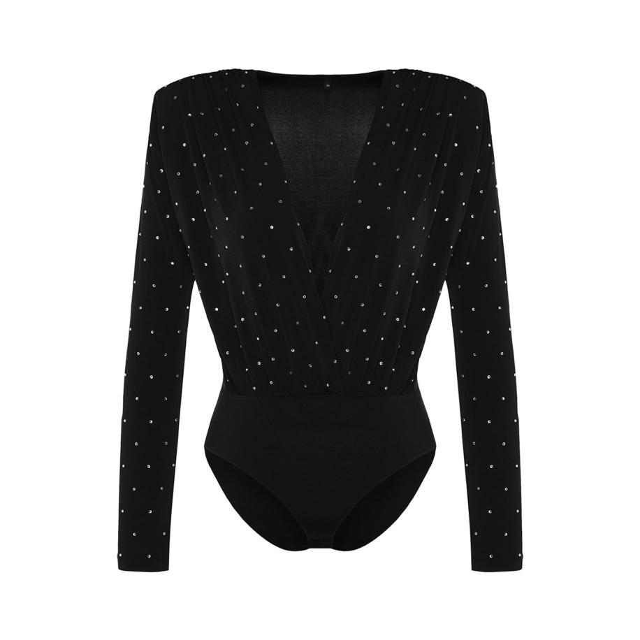 Trendyol Trendyol Shirt body zwart / wit -