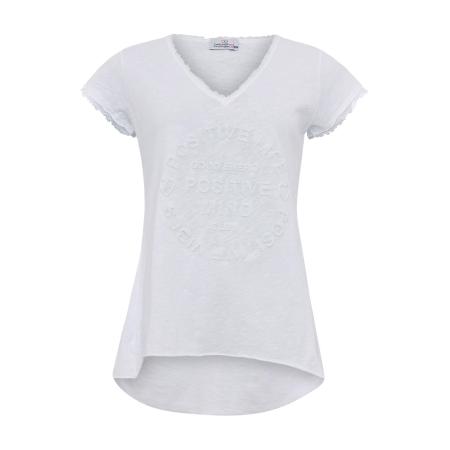 zwillingsherz Zwillingsherz Shirt Positive Mind wit gemêleerd